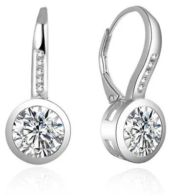 Image de Boucles d'oreilles en argent avec zircon AGUC1837