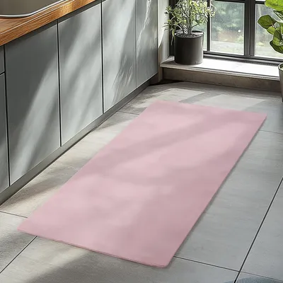 Obrázok produktu pre Homebyhome – prateľný koberec s krátkym vlasom, protiskluzový a mäkký, moderný jednofarebný dizajn do obývacej izby a spálne, rozmery: 80 × 150 cm