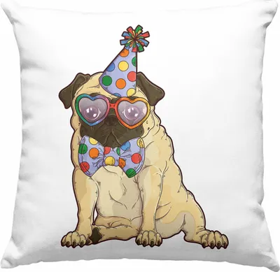 Produktbild von Trendation - Hunde Deko-Kissen mit Füllung 40x40 Mops Rasse Geschenk Mops-Besitzer Mops Mama Geschenkidee Lustig (Grau)