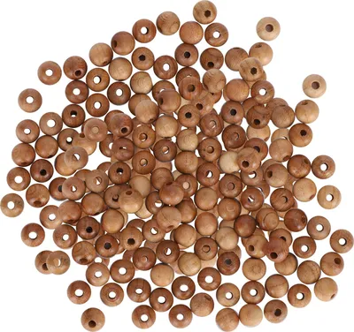 Immagine prodotto di 200 perline di legno color pesca per creare collane, braccialetti, ciondoli, accessori artigianali, 0,6 cm