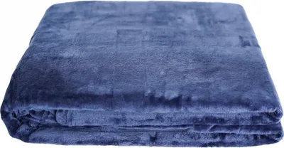 Produktbild von Kuschelige Decke 220x240 cm Fleecedecke Wohndecke aus Polyester Tagesdecke Dunkelblau