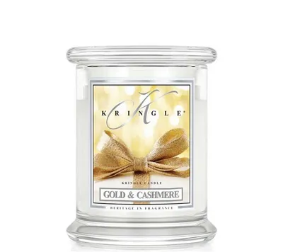 Zdjęcie produktu dla Świeca Kringle Candle Duftkerze Jar Medium Gold & Cashmere