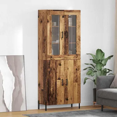 Obrázek produktu pro vidaXL Highboard old wood 69,5 x 34 x 180 cm materiál na bázi dřeva