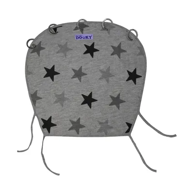 Produktbild von Dooky 1026616, Sonnenschutz, Baumwolle, Grau, Muster, Baby-Autositz, Kinderwagen, Light rain resistant, Winddicht, Noise protection