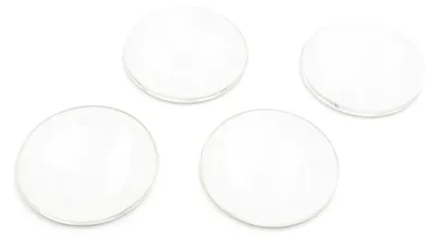 Produktbild von Vintageparts Cabochon Glas klar 40mm, 4 Stück