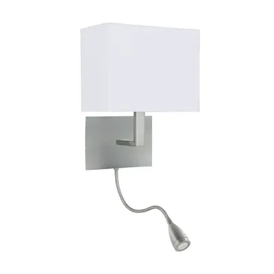 Immagine prodotto di Applique LED, nichel opaco, braccio flessibile, dimmerabile