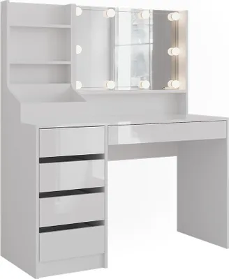 Obrázek produktu pro Toaletní stolek Vicco Sherry Bílá/bílý vysoký lesk 119.8 cm 4 díly, Model 57609