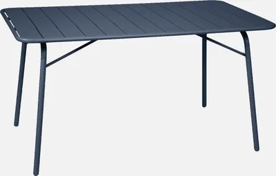 Produktbild von sweeek - Klappbarer Gartentisch aus Stahl für 6 Personen - Marineblau