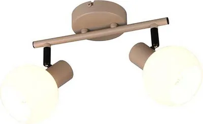 Immagine prodotto di Lampada da soffitto, metallo, beige caldo, E14, 2 luci, L 25 cm