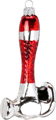 Christbaumschmuck Glas Hammer 12cm rot