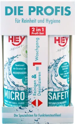 Produktbild von HEY SPORT Waschmittel Micro Wash + Safety Wash-In Set Sport & Freizeittextilien