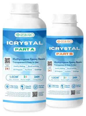 Epoxidharz mit Kristalleffekt, transparent, 750 g, für DIY & Kunst