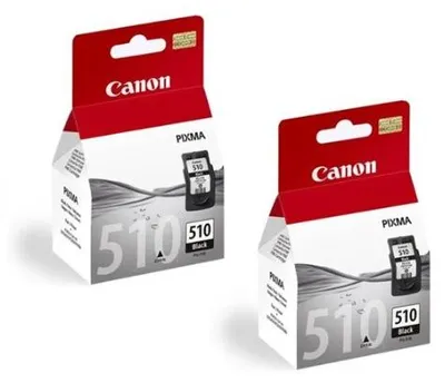 Immagine prodotto di Nuovo pacchetto doppio di cartucce d'inchiostro sigillate PG510 Canon, colore nero, compatibili con le stampanti Canon Pixma iP2700, iP2702, MP240, MP250, MP252, MP260, MP270, MP272, MP280, MP282, MP480, MP490, MP492, MP495, MP499, MX320, MX33