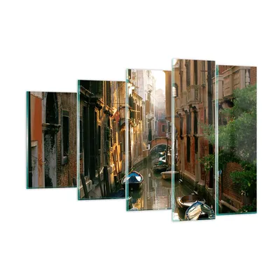 Produktbild von Bilder auf glas - Venedig Brücke Wasser Haus - 150x100cm - Glasbilder - Wandbilder - Kunstdruck - zum Aufhängen bereit - Wanddekoration aus Glas - Glas Bilder - Wandbild auf Glas - GEG150x100-2532
