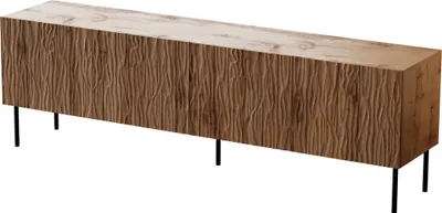 Obrázek produktu pro Nábytek24 TV skříňka JUNGLE 190 cm komoda lowboard skříňka černá