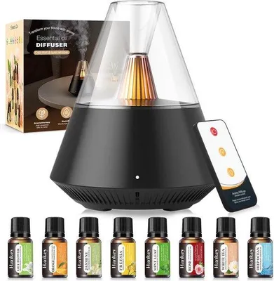 Produktbild von Aromadiffuser 8x10ml Etherische Öle Luchtverfrischer Auto-Off LED