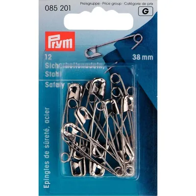 Obrázok produktu pre Prym 10852010, Zapínací špendlík, Oceľ, rôzne, 12 kusov, Strieborná