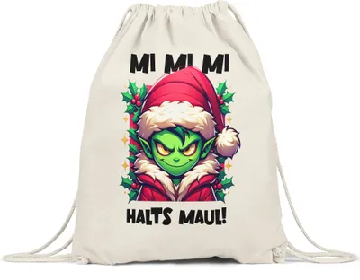 Produktbild von Mi Mi Mi Halts Maul Turnbeutel Anti Weihnachten Ich hasse Weihnachten