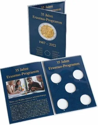 Produktbild von Münzkarte für 5 dt. 2-Euro-Gedenkmünzen Erasmus 2022