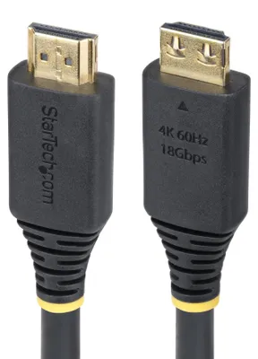 Produktbild von StarTech.com HDMI 2.0 Kabel 5m 4K 60Hz ARC 18Gbps Griffstecker Schwarz