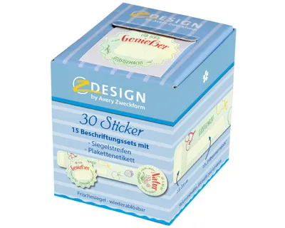 Produktbild von AVERY Zweckform ZDesign Frischesiegel "100 % Natur" 30 Etiketten