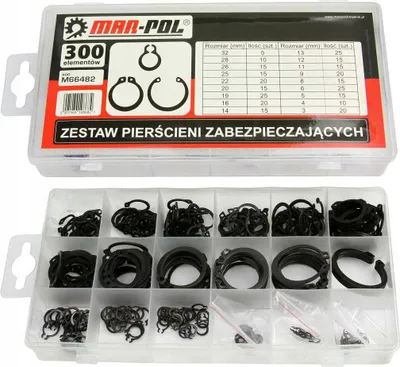 Obrázek produktu pro MAR-POL Segerový pojistný kroužek, sada 300 ks M66482