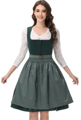 Produktbild von Dirndl-Midi – Elegantes Trachtenkleid mit Reißverschluss – Grün