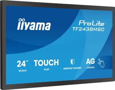 Produktbild von iiyama TF2438MSC-B2, 60,5 cm (23.8"), 1920 x 1080 Pixel, LCD, IPS, 525 cd/m², Projizierts Kapazitivsystem