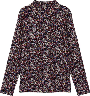 Produktbild von NAME IT Dünnes Langarm Shirt High Neck Jersey Oberteil Blumen Print NKFOLIBER Größe: 134-140