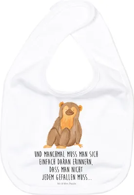 Produktbild von Mr. & Mrs. Panda Lätzchen Affe - Weiß - Geschenk, Motivation, Babylätzchen, Wildtiere, Esslätzchen, Selbstachtung, Affen, Für Babys, Sabberlätzchen, Respekt, Liebe