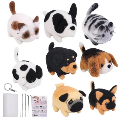 Produktbild von DIY Filzset - Kammgarnwolle Hund Katze Mix
