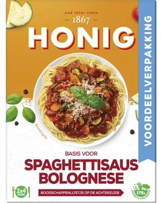 Produktbild von Honig Spaghettisaus Bolognese 82g – Würzige Tomatensauce für Pasta