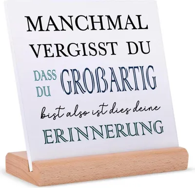 Produktbild von Inspirierende Tischdeko Geschenke für Frauen Männer - Zitate Dekoration Geburtstag Weihnachten