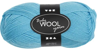 Produktbild von Babywolle, L 172 M, Türkis, 50 g/ 1 Knäuel [HOB-41335]