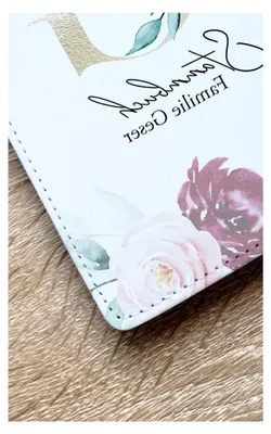 Produktbild von Personalisiertes Stammbuch zur Hochzeit, Familienstammbuch A5 aus Leder mit Klemmschiene, 15 x 22 cm