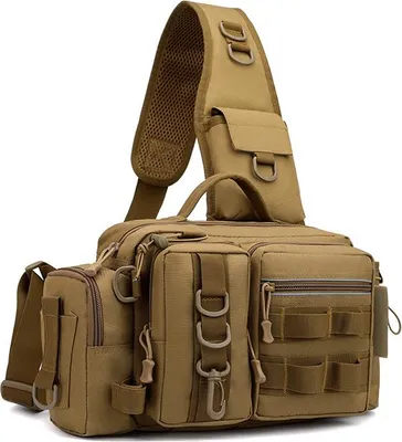 Produktbild von Angeltasche, Multifunktionale Outdoor, Aufbewahrungstasche mit Wasserabweisendem Material, Khaki