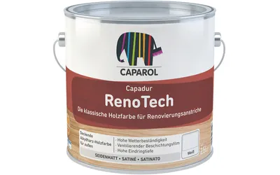 Produktbild von Caparol Capadur RenoTech Holzfarbe, weiss, 750ml