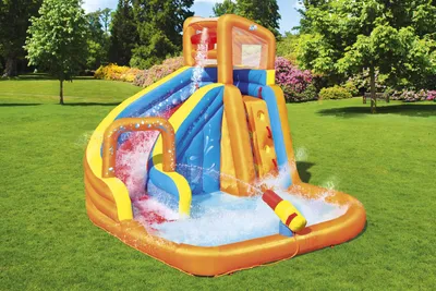 Image de Aire de jeux gonflable H2OGO avec toboggan et structure d'escalade Turbo Splash Bestway 53301