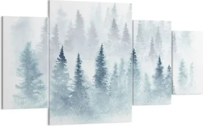 Produktbild von Bild auf Leinwand - Leinwandbild - Bäume Wald Natur - 160x90cm - Wand Bild - Wanddeko - Wandbilder - Leinwanddruck - Bilder - Kunstdruck - Wanddekoration - Leinwand bilder - Wandkunst - DL160x90-3981