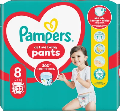 Zdjęcie produktu dla Pampers Pants Size 8, 32 Nappies, 19kg+