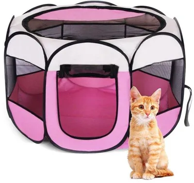 Obrázok produktu pre Skladacia psia klietka, rozmer 74 x 74 x 43 cm, ideálna pre malé psy a mačky