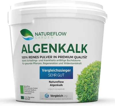 Produktbild von Algenkalk für Buchsbäume 5kg – Widerstandskraft und Regeneration für anfällige Buchsbäume (Buchsbaumzünsler) - Premium Buchsbaum Dünger