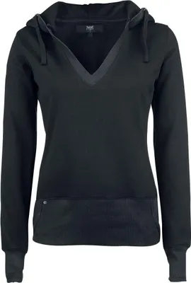 Produktbild von Black Premium by EMP Damen schwarzer Hoodie mit Daumenlöchern M