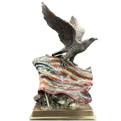 Obrázok produktu pre Soška American Eagle od Veronese WU76583A4 – socha orla bielohlavého z USA, dekorácia, darček, 21 cm