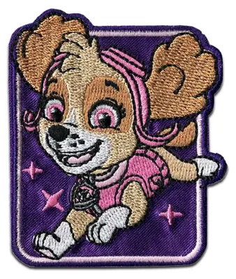 Produktbild von Comercial Mercera Paw Patrol Skye Kinder Mädchen - Aufnäher, Bügelbild, Aufbügler, Applikationen, Patches, Flicken, zum aufbügeln, Größe: 6,4 x 5,2 cm