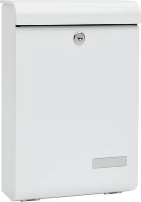 Produktbild von MEFA Briefkasten Lento 135 + Namensschild Schloss Postkasten weiß 405x270x118 mm