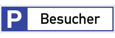 Produktbild von Dreifke® Schild Parkplatzreservierer Besucher, Alu, 460x110 mm