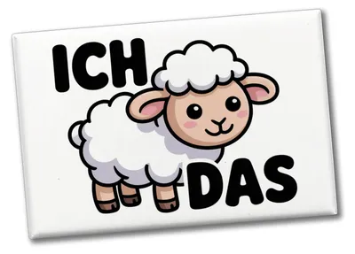 Produktbild von Niedliches Schaf - Ich schaf das Souvenir Souvenir Magnet für die Motivation