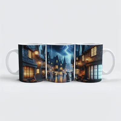 Produktbild von raxxa Premium-Tasse "Gassen im Donnerglanz"
