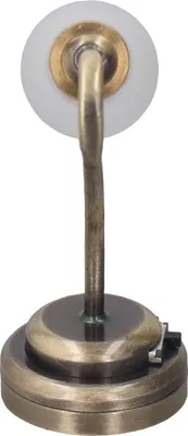 Image de Lampe de table miniature 1:12 pour maison de poupée, lumière LED, bureau réaliste de style européen pour accessoires de photographie